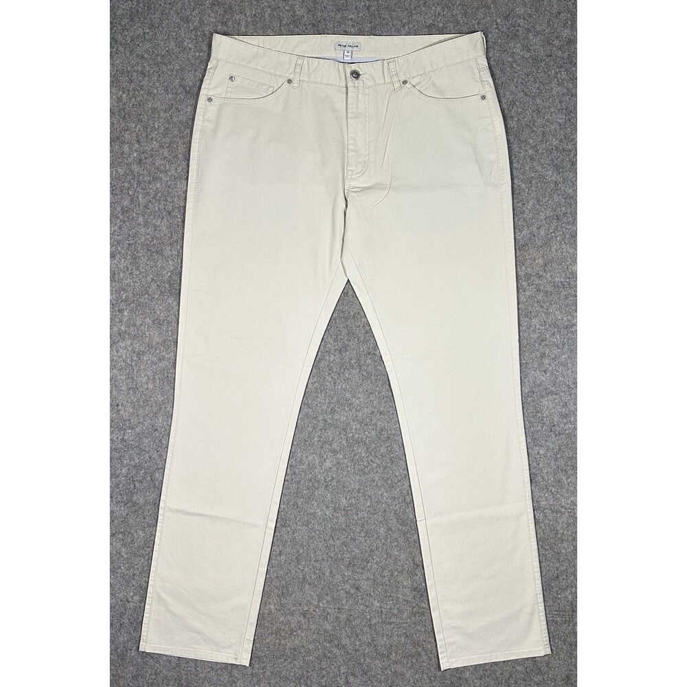 Peter Millar Crown Comfort Five Pocket Pants Mens 38x33 Light Khaki Golf Stretch